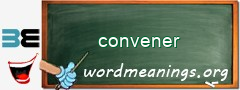 WordMeaning blackboard for convener